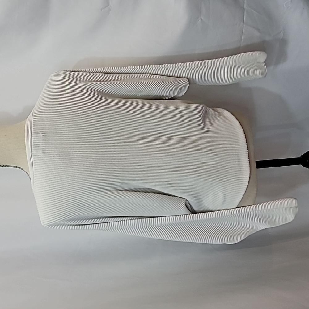 WILFRED Ribbed Viscose Linen Blend Parachute Drop Shoulder Top Blouse - Picture 6 of 9